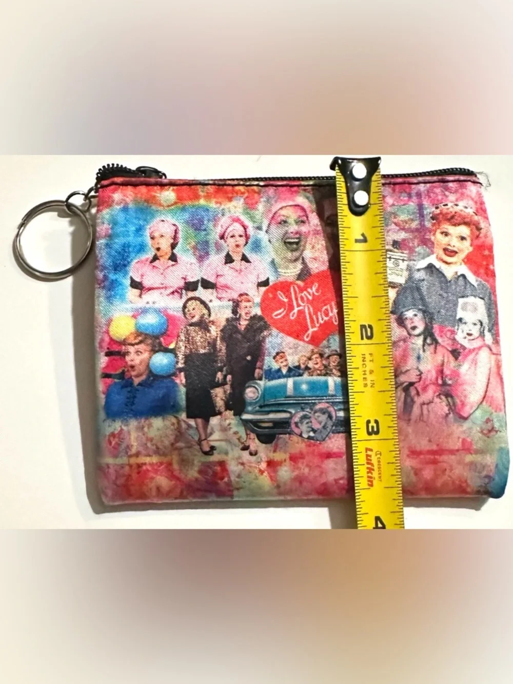 NEW, I Love Lucy Keyring, Coin Purse Collage, Travel, Gift Bag